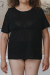 BASERANGE Classic Bamboo Fiber Bamboo Cotton Loose T-shirt Series Collection Round Neck Bottoming Shirt France BAS-TOLO-BL-000-BLACK 24 New Upgrade